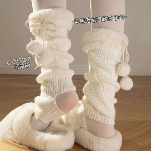 日系羊羔絨襪套