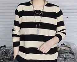 寬鬆條紋針織衫