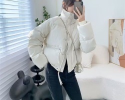 韓系短款麵包外套