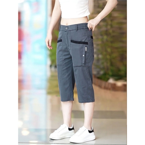 彈力冰絲七分褲