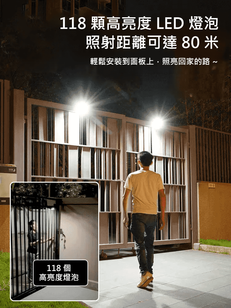 太陽能感應夾燈