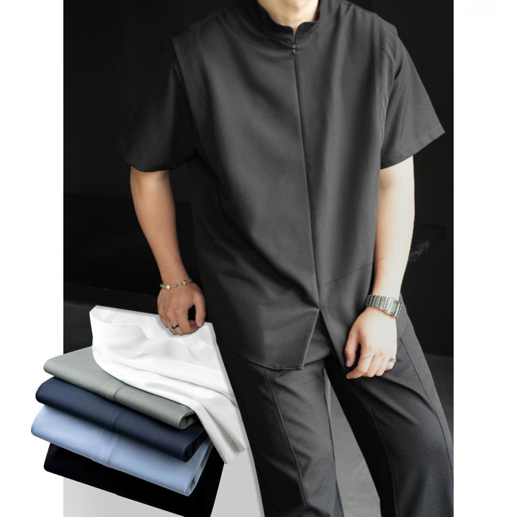 假兩件拉鍊襯衫