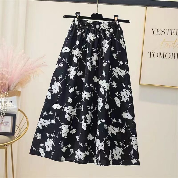 墨畫雪紡碎花裙