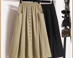 薄款高腰半身裙 