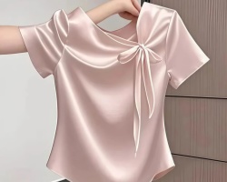 天絲繫帶領短袖